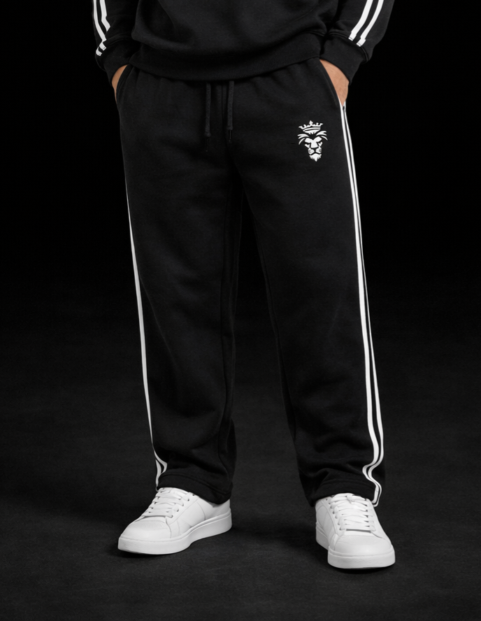 Snow Washed Contrast Tape Sweatpants