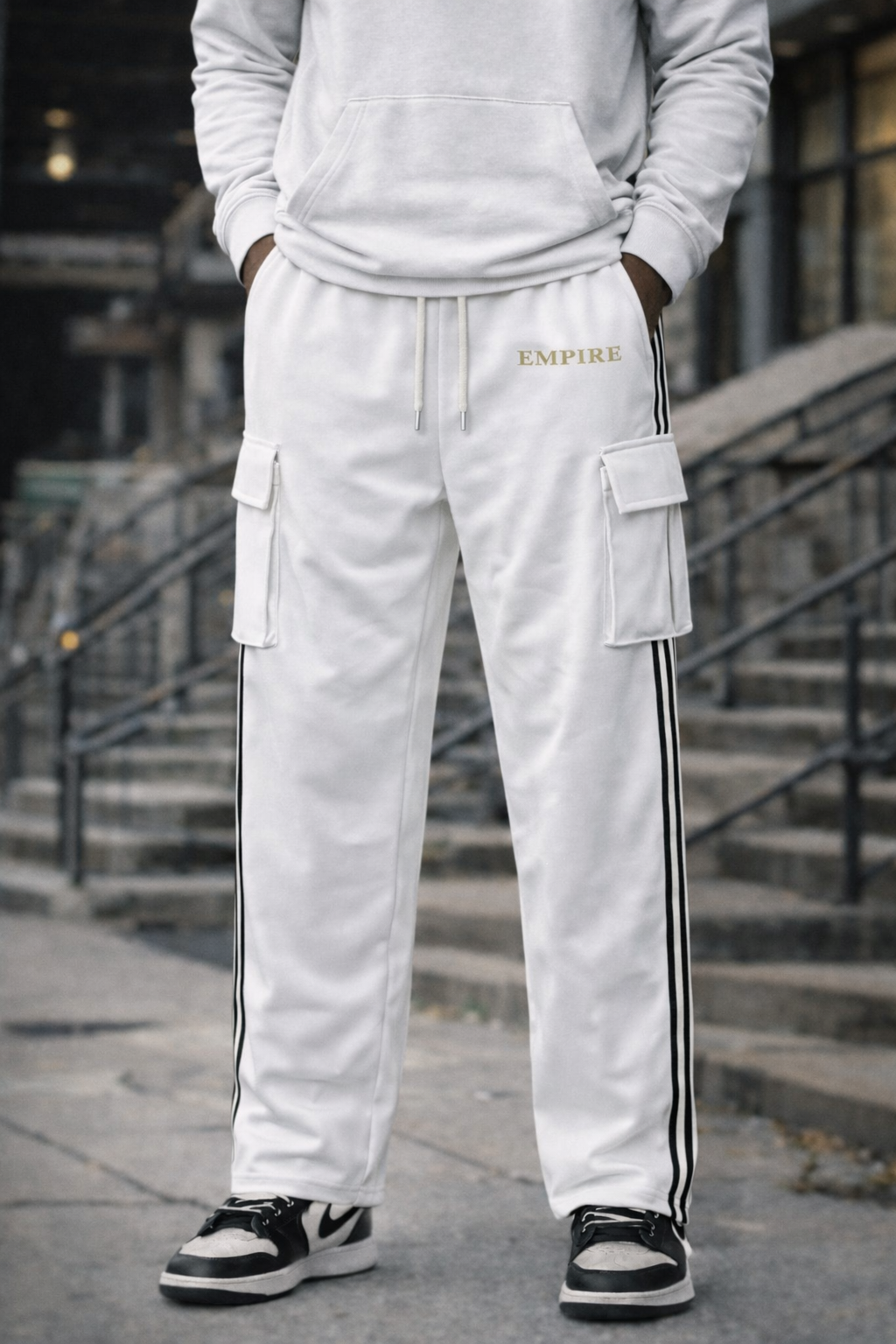 Side Stripe Straight-Leg Pants
