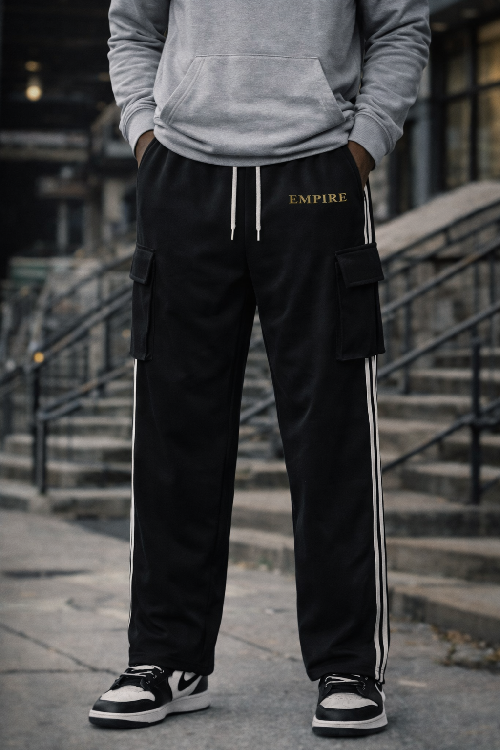 Side Stripe Straight-Leg Pants